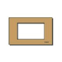 Placca 3 moduli alluminio anodizzato fissaggio a scatto bronzo per scatole incasso rettangolari