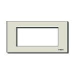 Placca 4 moduli speciali alluminio anodizzato oro per scatole incasso rettangolari