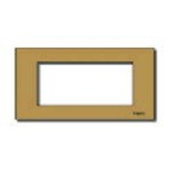 Placca 4 moduli alluminio anodizzato bronzo scatto per scatole incasso rettangolari