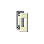 Placca 1 modulo resina avorio supporto pannelli fissaggio a scatto uso elettrico