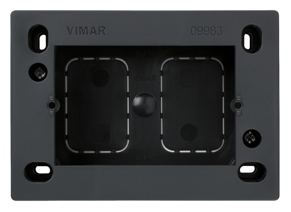 Scatola da parete 3 moduli grigio 