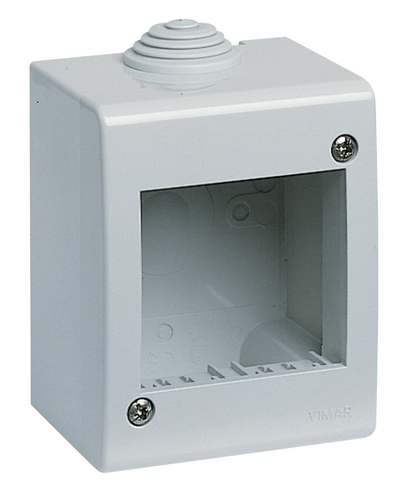 Contenitore da parete IP40 2 moduli Idea/8000sp grigio per installazione moduli standard