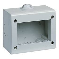 Contenitore da parete IP40 3 moduli Idea/8000sp grigio con adattatori moduli standard