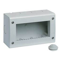Contenitore da parete IP40 4 moduli Idea/8000sp grigio con adattatori modulari