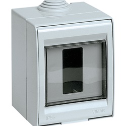 Contenitore IP55 da parete 1 modulo standard 8000 grigio resistente polvere e acqua