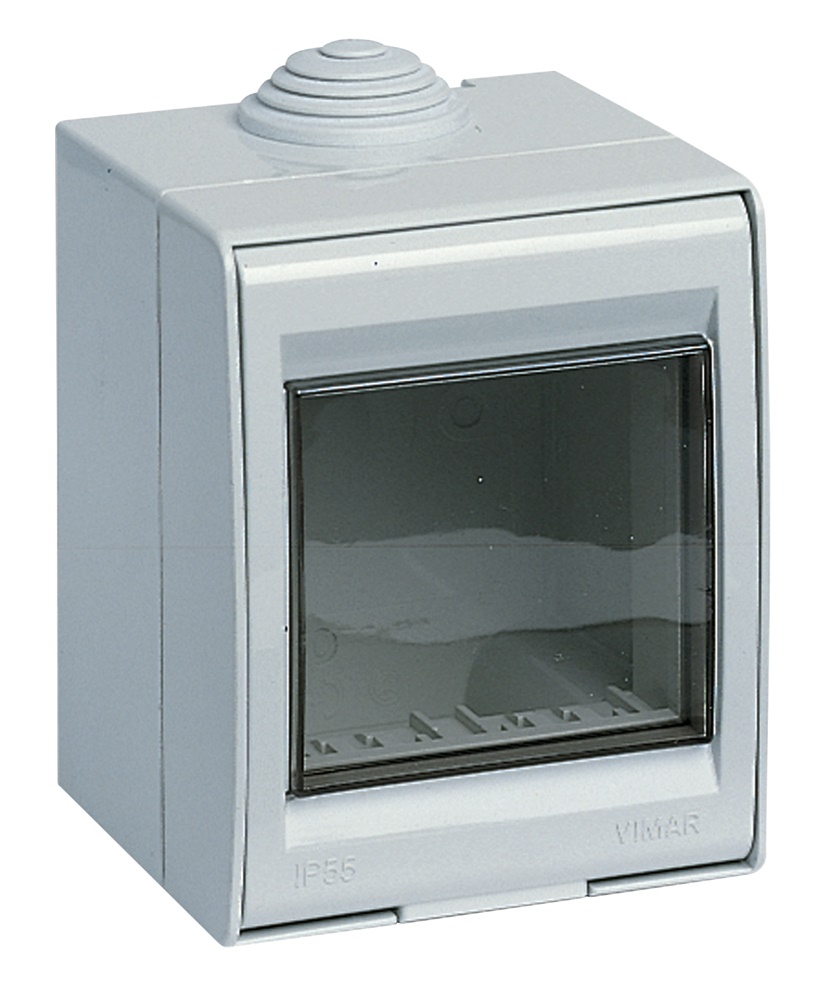 Contenitore IP55 da parete 2 moduli Idea/8000sp grigio per installazione moduli standard