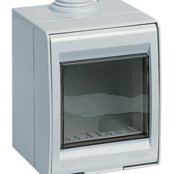 Contenitore IP55 da parete 2 moduli Idea/8000sp grigio per installazione moduli standard
