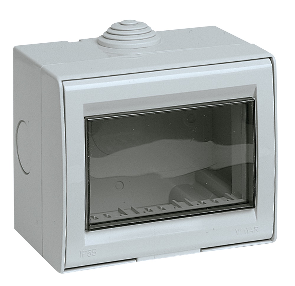 Contenitore parete IP55 3 moduli Idea 8000 grigio con adattatori installazione