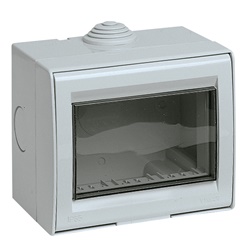 Contenitore parete IP55 3 moduli Idea 8000 grigio con adattatori installazione
