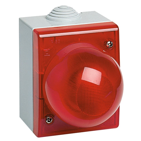 Segnalatore IP55 diffusore rosso 