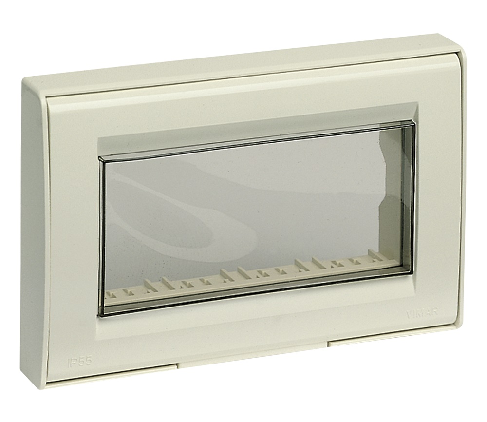 Calotta IP55 4 moduli Idea/8000sp avorio protezione elevata per installazioni incasso