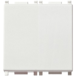 Interruttore 1P 10AX 2 moduli bianco illuminabile per lampade con alimentatore integrato
