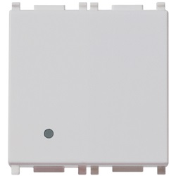 Interruttore 1P 10AX 2M Silver Plana 