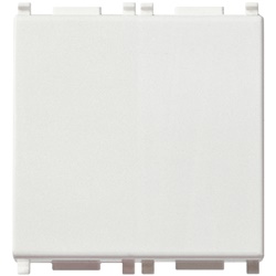 Deviatore 1P 10AX 2 moduli illuminabile bianco per impianti elettrici domestici