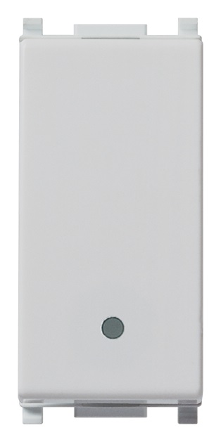 Pulsante 1P NO 10A Silver Plana 
