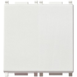 Pulsante 1P NO 10A 2M bianco Plana 