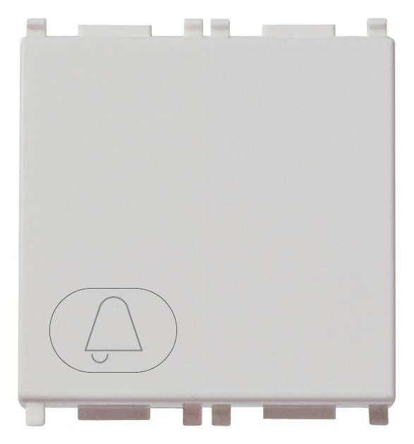 Pulsante 1P NO 10A campanello 2M Silver Plana 