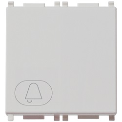 Pulsante 1P NO 10A campanello 2M Silver Plana 