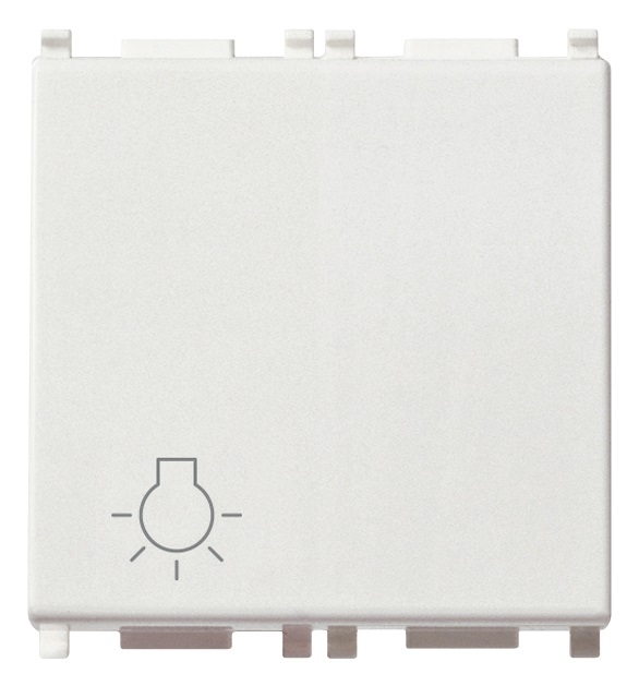 Pulsante 1P NO 10A luce 2M bianco Plana 