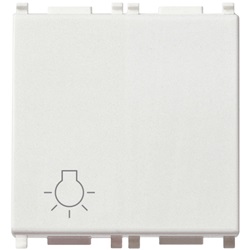 Pulsante 1P NO 10A luce 2M bianco Plana 