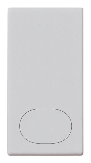 Tasto intercambiabile 1 modulo neutro personalizzabile Silver per impianti elettrici