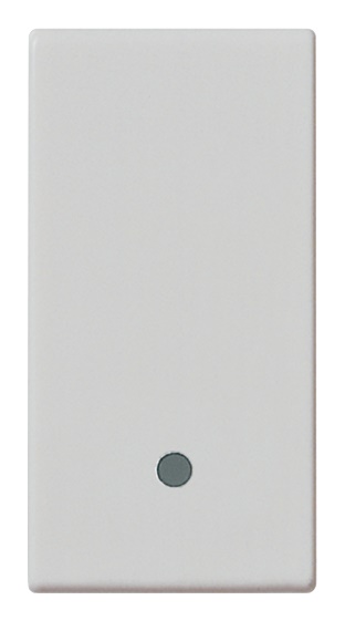 Tasto 1 modulo illuminabile Silver per impianti elettrici modulari