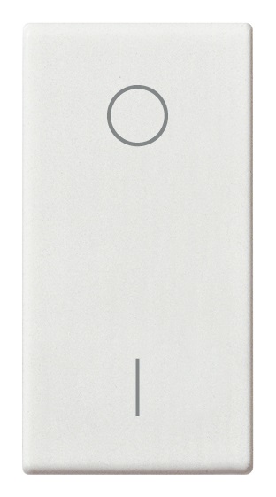 Tasto 1M simbolo O/I bianco Plana 