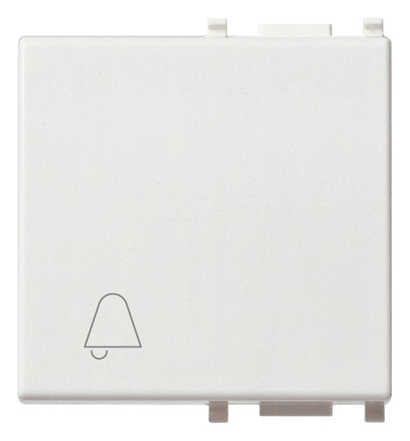 Tasto 2M simbolo campanello bianco Plana 