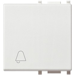 Tasto 2M simbolo campanello bianco Plana 
