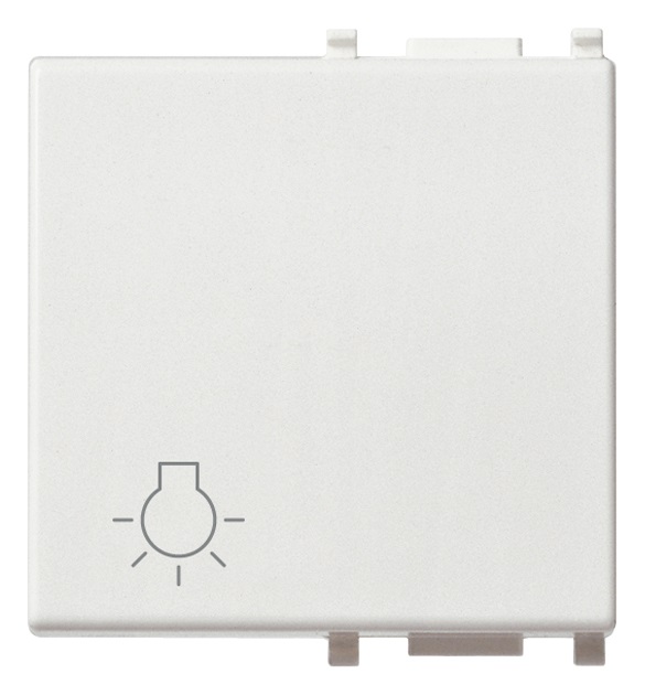 Tasto 2M simbolo luce bianco Plana 