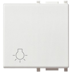 Tasto 2M simbolo luce bianco Plana 