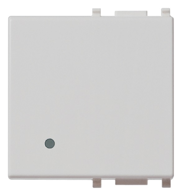 Tasto 2M illuminabile Silver Plana 