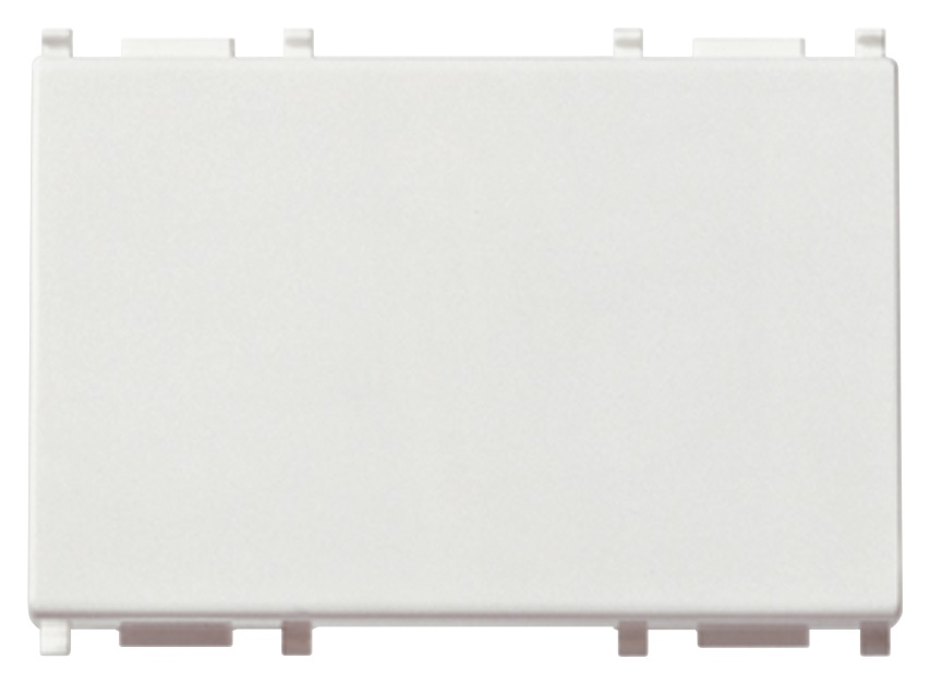 Tasto 3 moduli illuminabile ad anello bianco per interruttori modulari