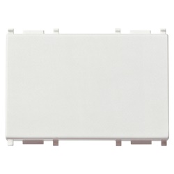 Tasto 3 moduli illuminabile ad anello bianco per interruttori modulari
