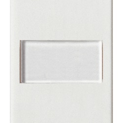 Tasto intercambiabile 1 modulo illuminabile anello con targhetta bianco per impianti elettrici