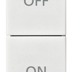 Pulsanti indipendenti 1P NO+NC 10A 250V simboli ON OFF bianco per comando elettrico