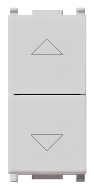 Commutatore 2P 10AX a due tasti Silver Plana 