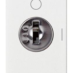 Interruttore 2P 16(3)A chiave unificata bianco per montaggio indipendente IP20