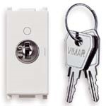 Interruttore 2P 16A con chiave OFF bianco per montaggio indipendente IP20