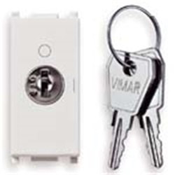 Interruttore 2P 16AX +chiave OFF bianco Plana 
