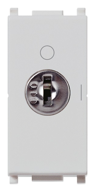 Interruttore 2P 16AX +chiave Silver Plana 