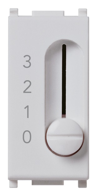 Commutatore a slitta 1P 6(2)A Silver Plana 