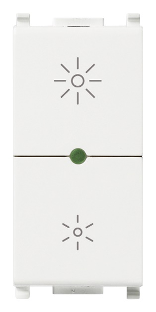 Dimmer master universale 230V bianco regolazione intensità lampade LED incandescenza CFL trasformatori elettronici comando ON/OFF pulsanti multipli