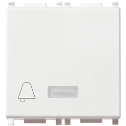Pulsante SET/RESET bianco emergenza 2 uscite relè 12-24V per segnalazione ottica acustica