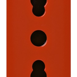 Presa industriale 2P+T 16A 250V P17/11 rosso per linee dedicate standard italiano