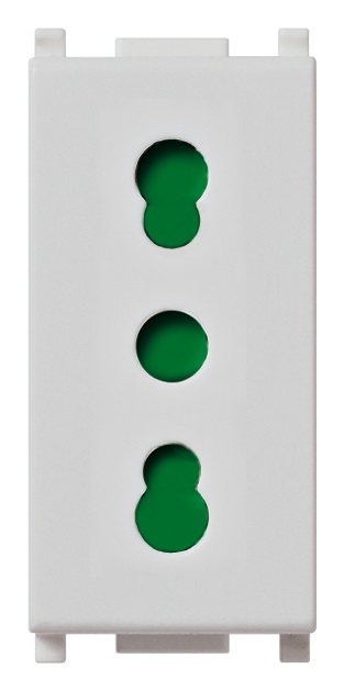 Bpresa SICURY 2P+T 16 A 250 V Silver Plana 