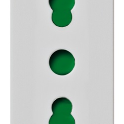 Bpresa SICURY 2P+T 16 A 250 V Silver Plana 
