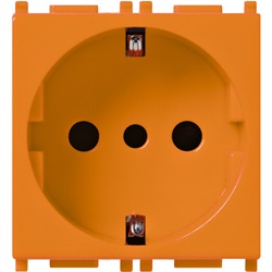 Presa 2P+T 16A P30 arancione Plana 