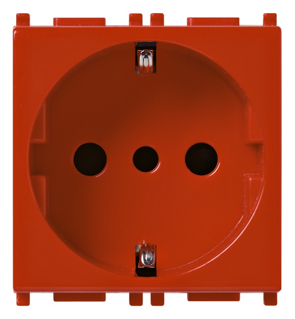 Presa 2P+T 16A P30 rosso Plana 