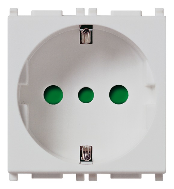 Presa elettrica 2P+T 16A tipo P30 Silver 2 moduli standard italiano